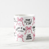 Coquette Pink Bow Geschenk mit positiver Bestätigu Kaffeetasse (Mittel)