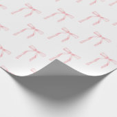 Coquette Pink Bow Geschenkpapier (Ecke)
