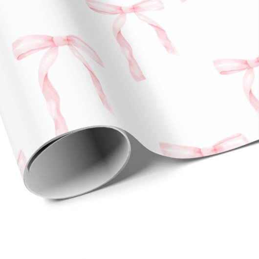 Coquette Pink Bow Geschenkpapier (Rolleneckpunkt)