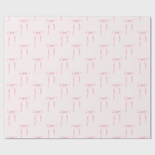 Coquette Pink Bow Geschenkpapier (Flach)