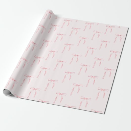 Coquette Pink Bow Geschenkpapier (Ungerollt)