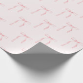 Coquette Pink Bow Geschenkpapier (Ecke)