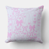 Coquette Pink Bow Girls Dorm Coquette Deco Kissen (Vorderseite)