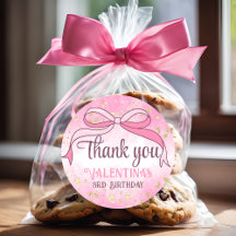 Coquette Pink Bow Gold Glitzer Script Vielen Dank