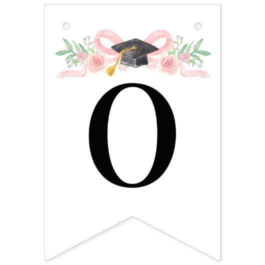 Coquette Pink Bow Gratulation | ABSCHLUSS Wimpelkette (Zweite Fahne)