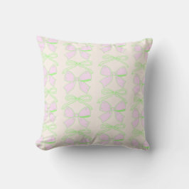 Coquette Pink Bow Green Bow Niedlich Girly Pillow Kissen
