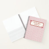 Coquette Pink Bow individuell anpassbar zurück in Notizblock (Innenseite)