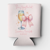 Coquette Pink Bow Junggeselinnen-Abschied Dosenkühler (Vorderseite)