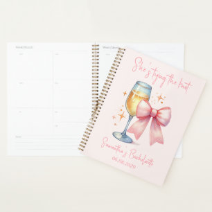 Coquette Pink Bow Junggeselinnen-Abschied Planer