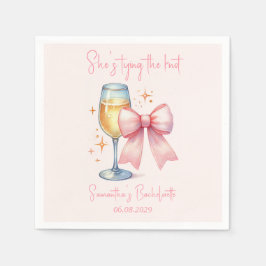 Coquette Pink Bow Junggeselinnen-Abschied Serviette