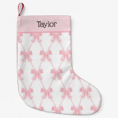 Coquette Pink Bow Kleiner Weihnachtsstrumpf (Vorderseite)