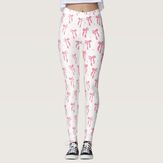 Coquette pink bow leggings (Vorderseite)