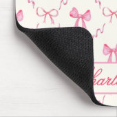 Coquette Pink Bow Mousepad (Ecke)