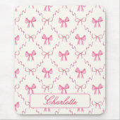 Coquette Pink Bow Mousepad (Vorne)