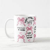 Coquette Pink Bow Nurse Geschenk, RN Abschluss Kaffeetasse (Links)