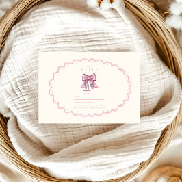 Coquette Pink Bow Nursing School Graduate RSVP Karte