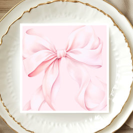 Coquette Pink Bow Paper Napkin Serviette