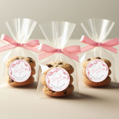 Coquette Pink Bow & Pearls Brautparty Gefallen Runder Aufkleber