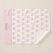 Coquette Pink Bow Personalisiert Sherpadecke (Vorderseite (Horizontal))