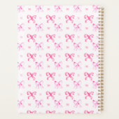 Coquette Pink Bow Preppy Girly Aesthetic Planer (Rückseite)