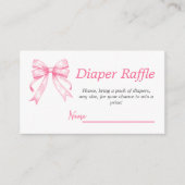 Coquette Pink Bow Retro Girl Baby Duschtablett Begleitkarte (Vorderseite)