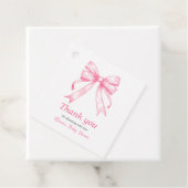 Coquette Pink Bow Retro Girl Babydusche Geschenkanhänger (Beispiel)