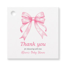 Coquette Pink Bow Retro Girl Babydusche