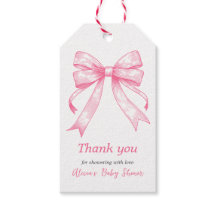 Coquette Pink Bow Retro Girl Babydusche