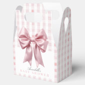 Coquette Pink Bow Ribbon Girl Babydusche Geschenkschachtel (Geöffnet)