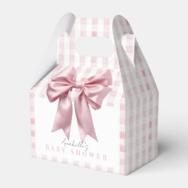 Coquette Pink Bow Ribbon Girl Babydusche Geschenkschachtel