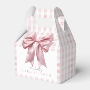 Coquette Pink Bow Ribbon Girl Babydusche Geschenkschachtel