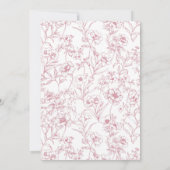 Coquette Pink Bow Ribbon Graduierungsparty Einladung (Rückseite)