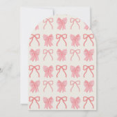 Coquette Pink Bow & Stripes Bat Mitzvah Einladung (Rückseite)