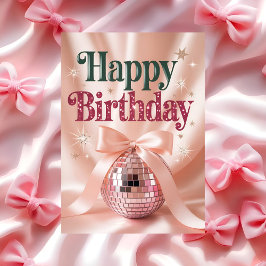 Coquette Pink Bow Sweet Sixteen Party Karte