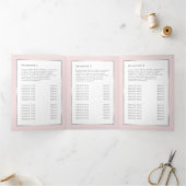 Coquette Pink Bow Trifold Broschüre (Innenseite)
