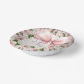 Coquette Pink Bow Vintag Sweet 16 Pappteller (Gewinkelt)