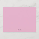 Coquette Pink Bow Wavy Border Note card Einladung (Rückseite)