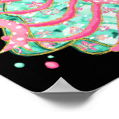 Coquette Pink Bow Weihnachtsbaum Kuchen Preppy Chr Poster (Ecke)