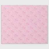 Coquette Pink Bows & Hearts Geschenkpapier (Flach)
