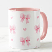 Coquette Pink Bows & Hearts Tasse