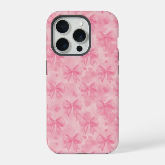 Coquette Pink Bows iPhone Hülle (Rückseite)