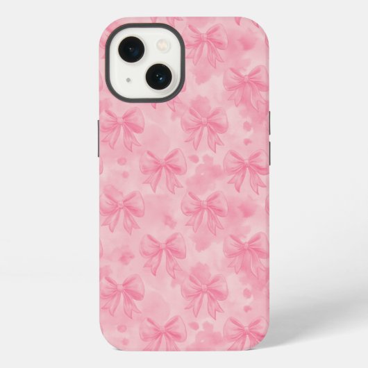 Coquette Pink Bows iPhone Hülle (Rückseite)
