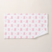 Coquette Pink Bows Ribbons Nahtloses Muster Badhandtuch Set (Handtuch)