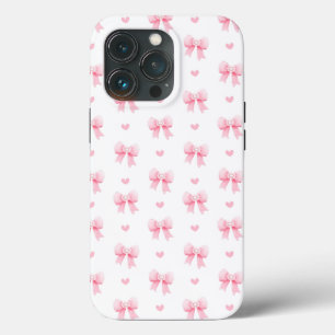 Coquette Pink Bows Ribbons Nahtloses Muster Case-Mate iPhone Hülle