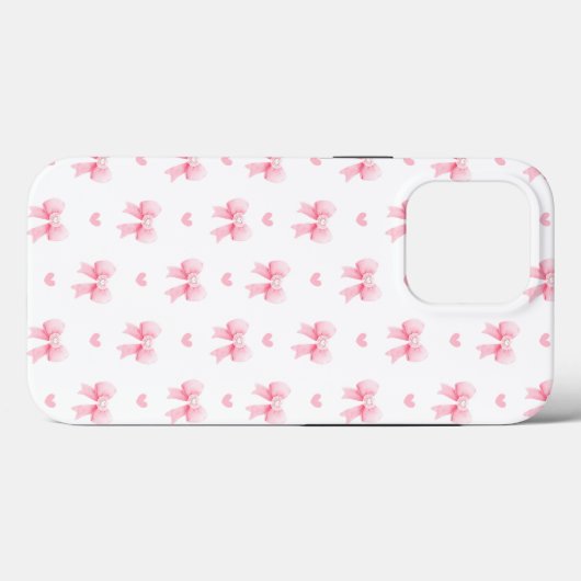 Coquette Pink Bows Ribbons Nahtloses Muster Case-Mate iPhone Hülle (Rückseite (Horizontal))