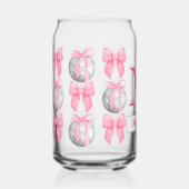 Coquette Pink Bows und Disco Ball Geschenk für sie Dosenglas (Vorderseite)