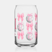 Coquette Pink Bows und Disco Ball Geschenk für sie Dosenglas (Rückseite)
