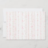 Coquette Pink Bunny Rabbit 1st Birthday Invitation Einladung (Rückseite)