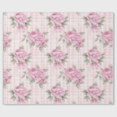 Coquette Pink Floral Geschenkpapier (Flach)
