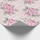Coquette Pink Floral Geschenkpapier (Ecke)